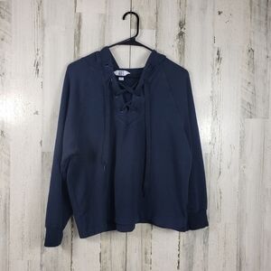 Joylab navy blue sweater with hood women's size XS